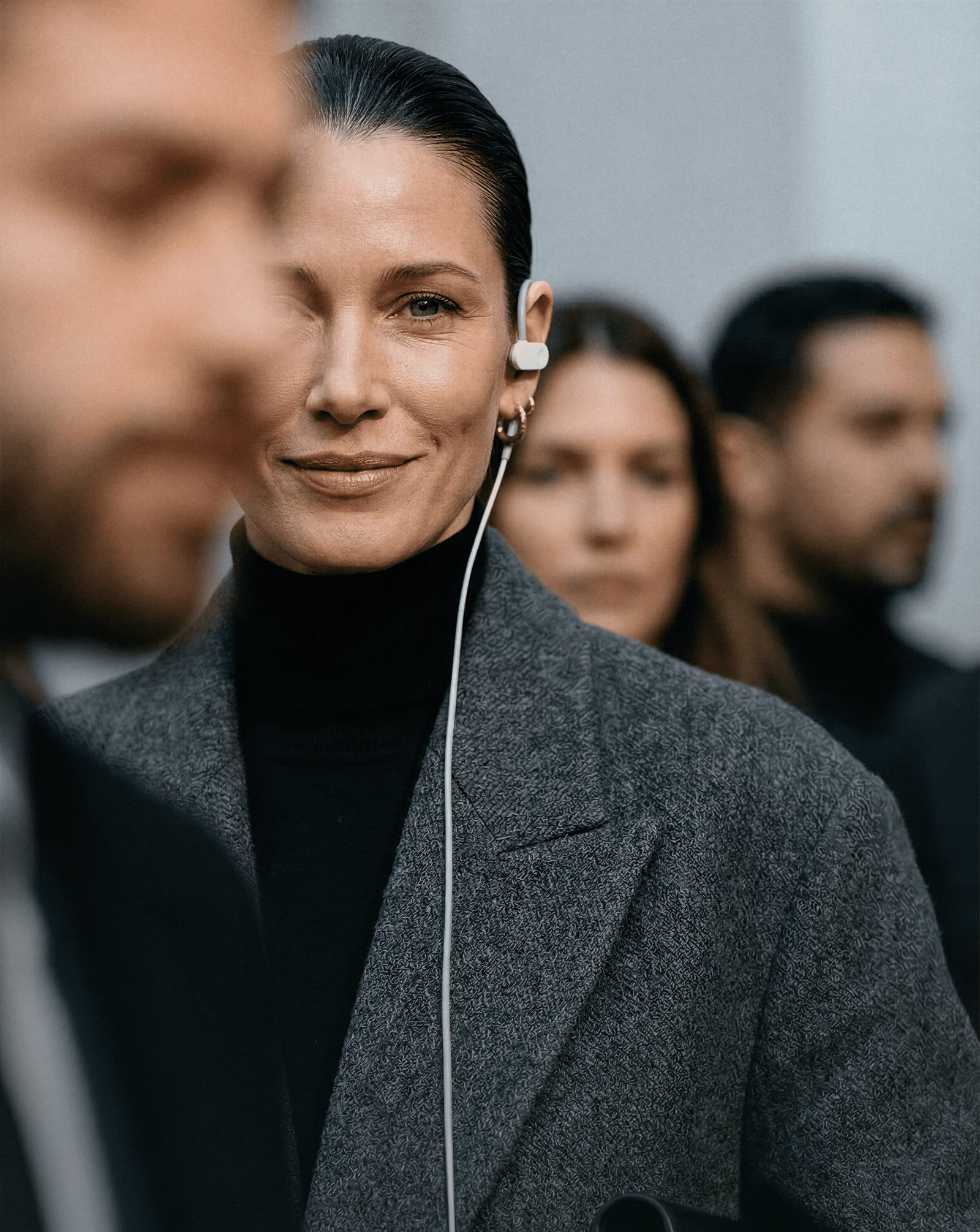 Confident woman in a crowd