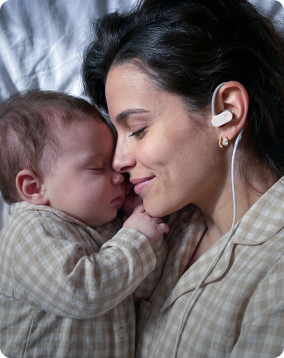 Mother and baby resting